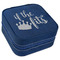 Princess Quotes and Sayings Travel Jewelry Boxes - Leather - Navy Blue - Angled View
