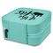 Princess Quotes and Sayings Travel Jewelry Boxes - Leather - Teal - View from Rear
