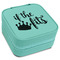 Princess Quotes and Sayings Travel Jewelry Box - Teal Leather