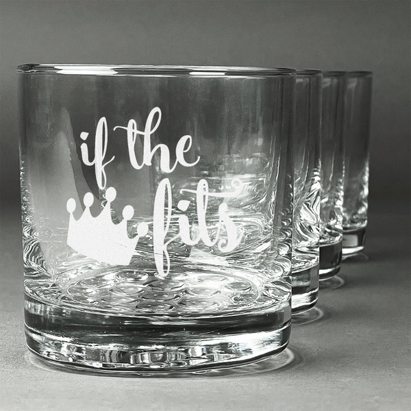 Custom Princess Quotes and Sayings Whiskey Glasses (Set of 4)