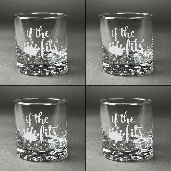Princess Quotes and Sayings Whiskey Glasses - Set of 4 all Engraved