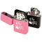 Princess Quotes and Sayings Windproof Lighters - Black & Pink - Open