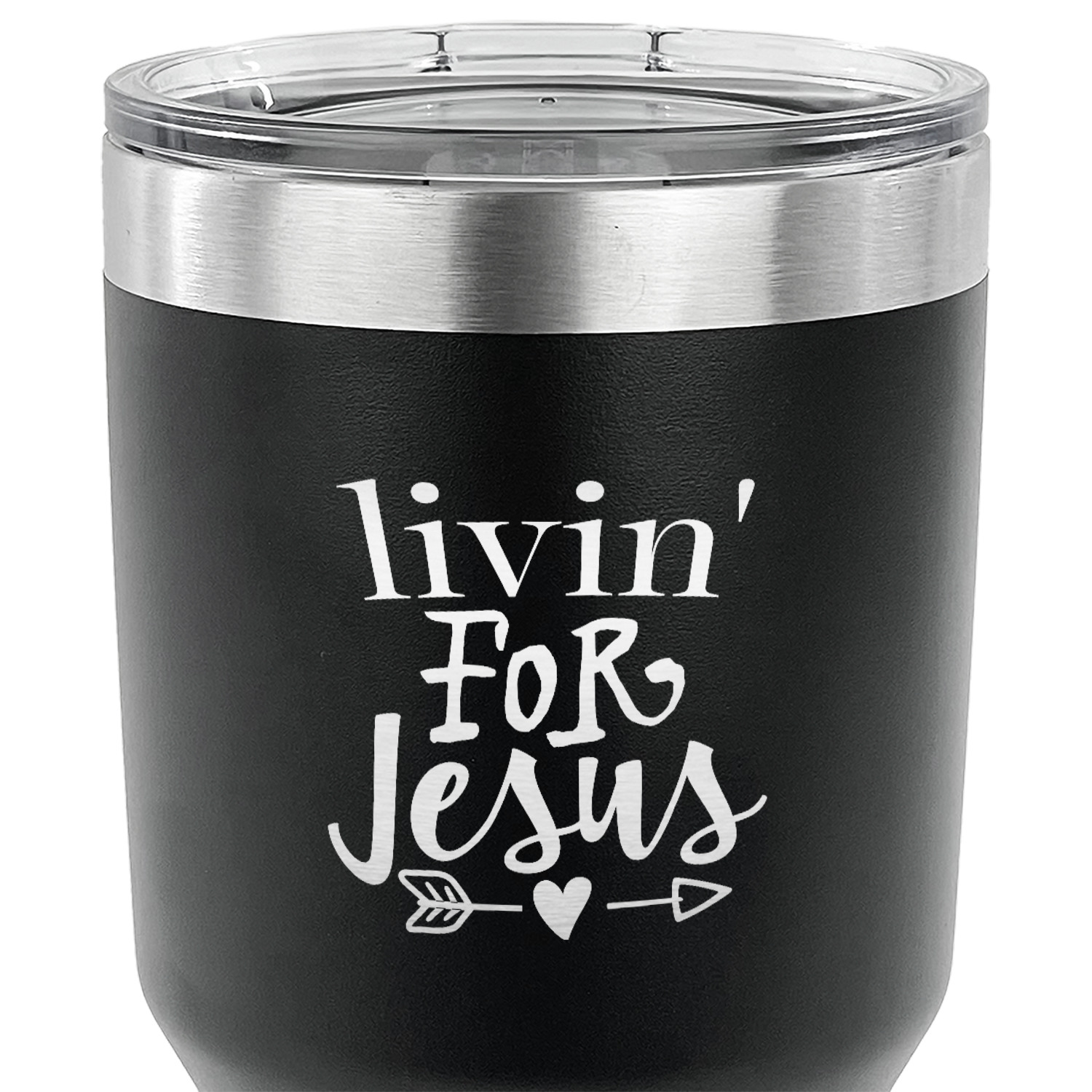 Jesus Is Lord Laser Engraved Stainless Steel 30 oz RTIC Tumbler