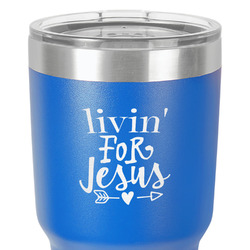 Religious Quotes and Sayings 30 oz Stainless Steel Tumbler - Royal Blue - Double-Sided