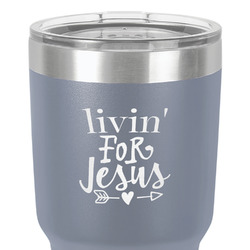 Religious Quotes and Sayings 30 oz Stainless Steel Tumbler - Grey - Single-Sided