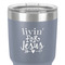 Religious Quotes and Sayings 30 oz Stainless Steel Ringneck Tumbler - Grey - Close Up
