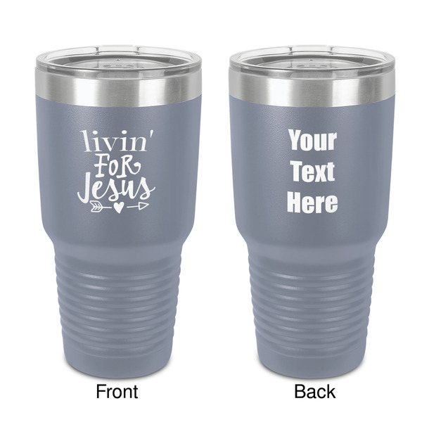 Custom Religious Quotes and Sayings 30 oz Stainless Steel Tumbler - Grey - Double-Sided