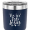 Religious Quotes and Sayings 30 oz Stainless Steel Ringneck Tumbler - Navy - CLOSE UP