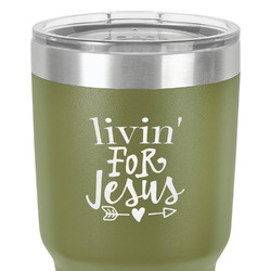 Religious Quotes and Sayings 30 oz Stainless Steel Tumbler - Olive - Single-Sided