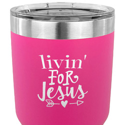 Religious Quotes and Sayings 30 oz Stainless Steel Tumbler - Pink - Double Sided