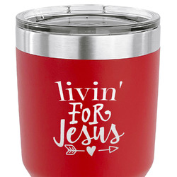 Religious Quotes and Sayings 30 oz Stainless Steel Tumbler - Red - Single Sided