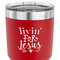 Religious Quotes and Sayings 30 oz Stainless Steel Ringneck Tumbler - Red - CLOSE UP