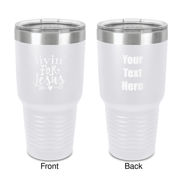 Custom Religious Quotes and Sayings 30 oz Stainless Steel Tumbler - White - Double-Sided