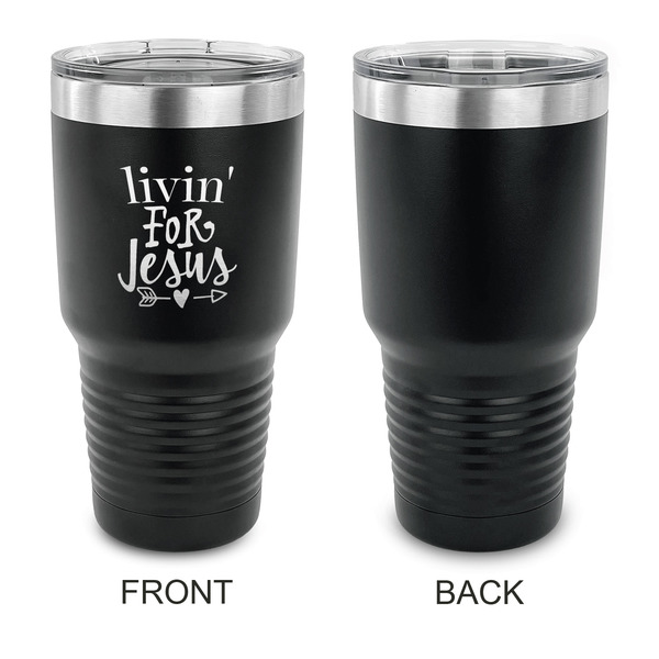 Religious Quotes and Sayings 30 oz Stainless Steel Ringneck Tumblers - Black - Single Sided - APPROVAL