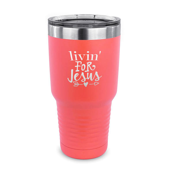 Custom Religious Quotes and Sayings 30 oz Stainless Steel Tumbler - Coral - Single Sided
