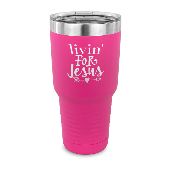 Custom Religious Quotes and Sayings 30 oz Stainless Steel Tumbler - Pink - Single Sided