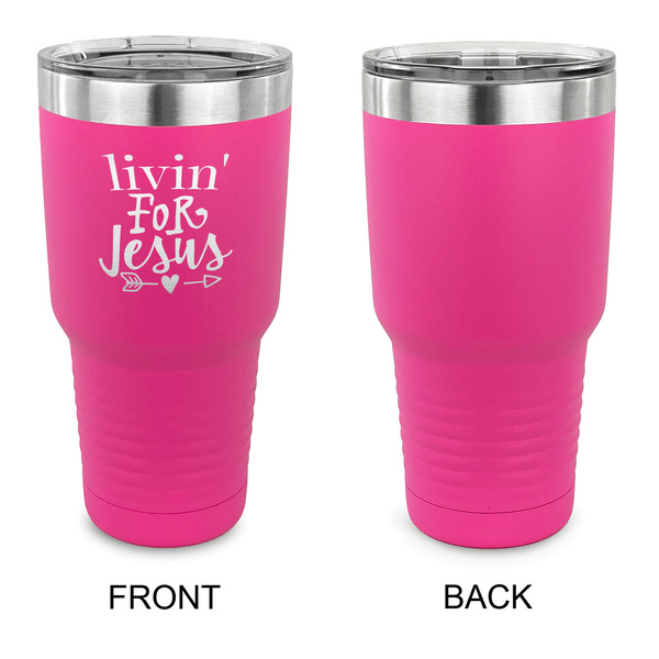 Religious Quotes and Sayings 30 oz Stainless Steel Ringneck Tumblers - Pink - Single Sided - APPROVAL