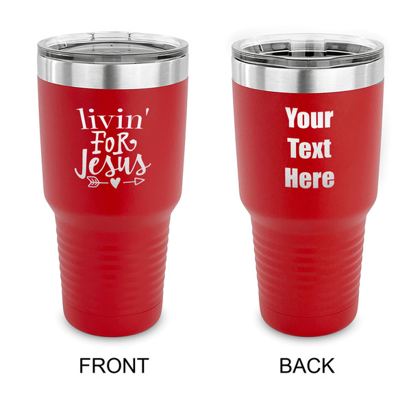 Custom Religious Quotes and Sayings 30 oz Stainless Steel Tumbler - Red - Double Sided