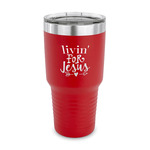 Religious Quotes and Sayings 30 oz Stainless Steel Tumbler - Red - Single Sided