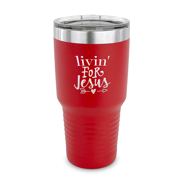 Custom Religious Quotes and Sayings 30 oz Stainless Steel Tumbler - Red - Single Sided