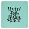 Religious Quotes and Sayings 9" x 9" Teal Leatherette Snap Up Tray - APPROVAL