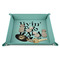 Religious Quotes and Sayings 9" x 9" Teal Leatherette Snap Up Tray - STYLED