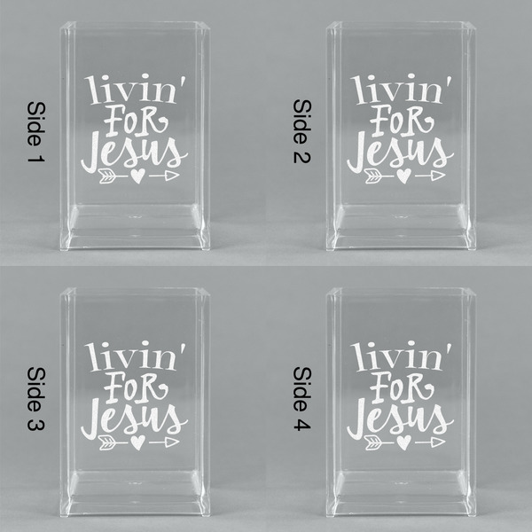 Religious Quotes and Sayings Acrylic Pen Holder - All Sides