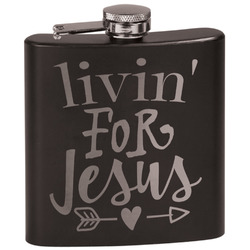 Religious Quotes and Sayings Black Flask Set