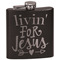 Religious Quotes and Sayings Black Flask - Engraved Front