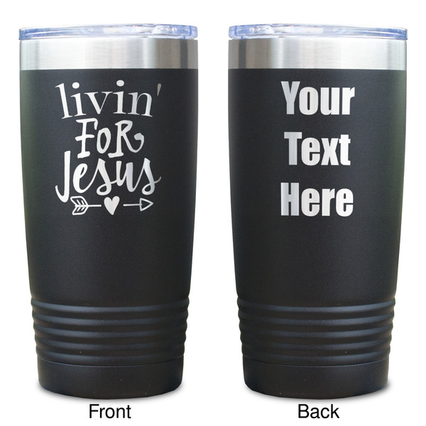 Religious Quotes and Sayings Black Polar Camel Tumbler - 20oz - Double Sided  - Approval