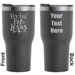 Religious Quotes and Sayings RTIC Tumbler - Black - Engraved Front & Back (Personalized)