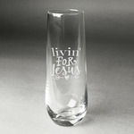Religious Quotes and Sayings Champagne Flute - Stemless Engraved