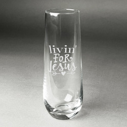 Religious Quotes and Sayings Champagne Flute - Stemless Engraved - Single