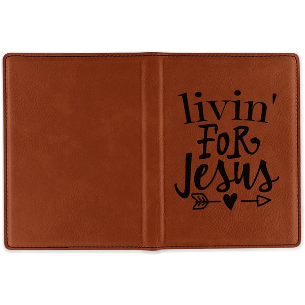 Religious Quotes and Sayings Cognac Leather Passport Holder Outside Single Sided - Apvl