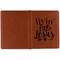 Religious Quotes and Sayings Cognac Leather Passport Holder Outside Single Sided - Apvl
