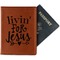 Religious Quotes and Sayings Cognac Leather Passport Holder With Passport - Main
