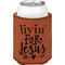 Religious Quotes and Sayings Cognac Leatherette Can Sleeve - Single Front