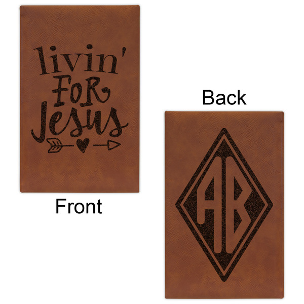 Religious Quotes and Sayings Cognac Leatherette Journal - Double Sided - Apvl