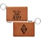 Religious Quotes and Sayings Cognac Leatherette Keychain ID Holders - Front and Back Apvl