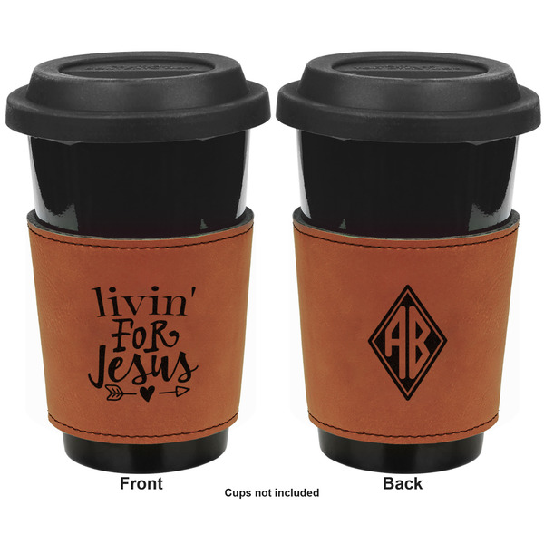 Religious Quotes and Sayings Cognac Leatherette Mug Sleeve - Double Sided Apvl
