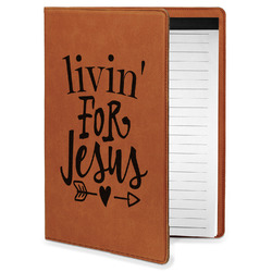 Religious Quotes and Sayings Leatherette Portfolio with Notepad - Small - Double Sided