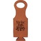 Religious Quotes and Sayings Cognac Leatherette Wine Totes - Single Front