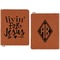 Religious Quotes and Sayings Cognac Leatherette Zipper Portfolios with Notepad - Double Sided - Apvl