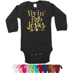Religious Quotes and Sayings Bodysuit w/Foil - Long Sleeves