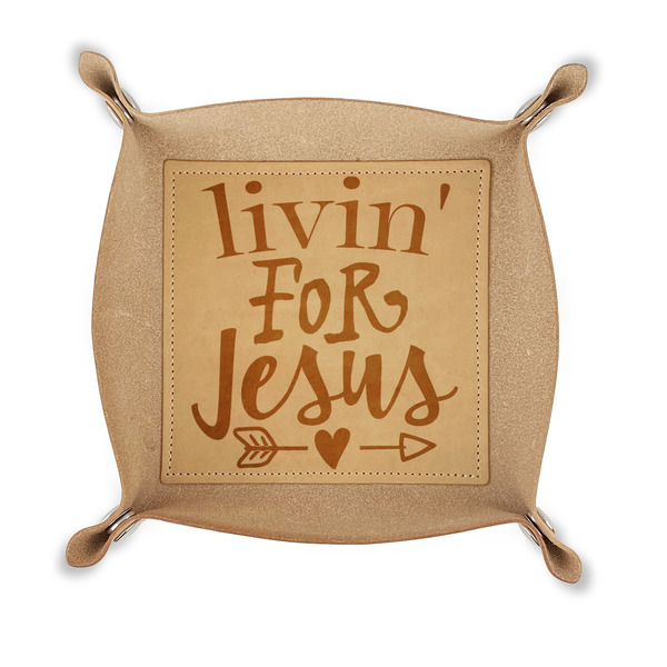 Custom Religious Quotes and Sayings Genuine Leather Valet Tray