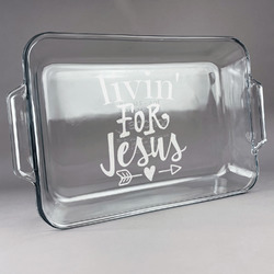 Religious Quotes and Sayings Glass Baking Dish with Truefit Lid - 13in x 9in