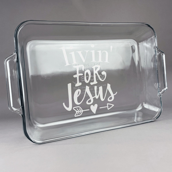 Custom Religious Quotes and Sayings Glass Baking Dish - 13in x 9in