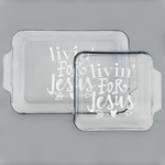 Religious Quotes and Sayings Set of Glass Baking & Cake Dish - 13in x 9in & 8in x 8in