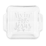 Religious Quotes and Sayings Glass Cake Dish with Truefit Lid - 8in x 8in