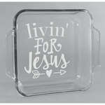 Religious Quotes and Sayings Glass Cake Dish - 8in x 8in